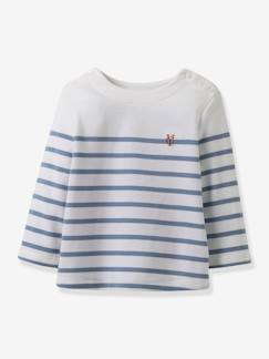 Babymode-Shirts & Rollkragenpullover-Rollkragenpullover-Baby Ringelshirt CYRILLUS, Bio-Baumwolle