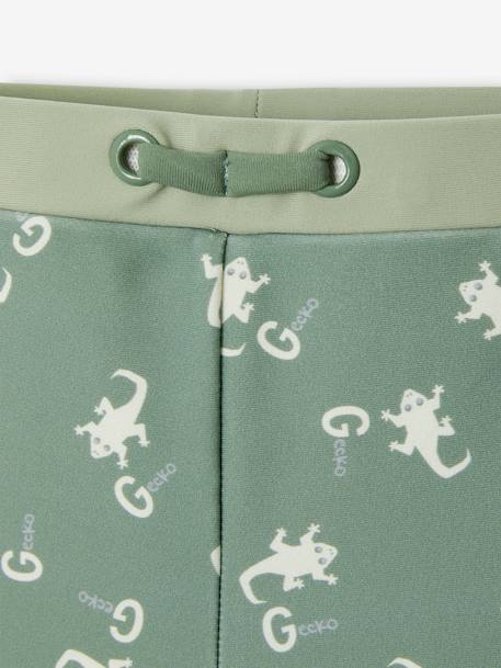 Jungen Baby Badehose mit Gecko-Print Oeko-Tex - moosgrün - 3