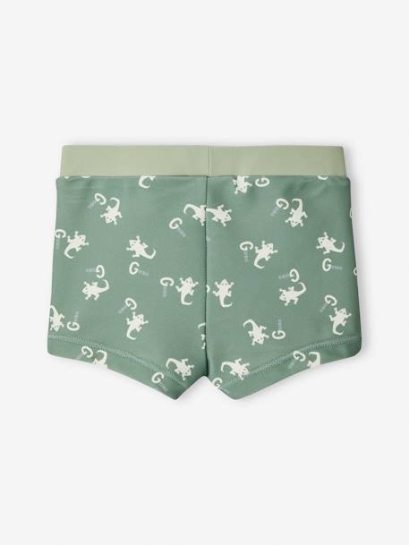 Jungen Baby Badehose mit Gecko-Print Oeko-Tex moosgrün 2