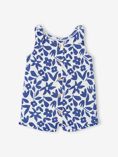 Mädchen Baby Sommer-Overall altrosa+blau bedruckt 7