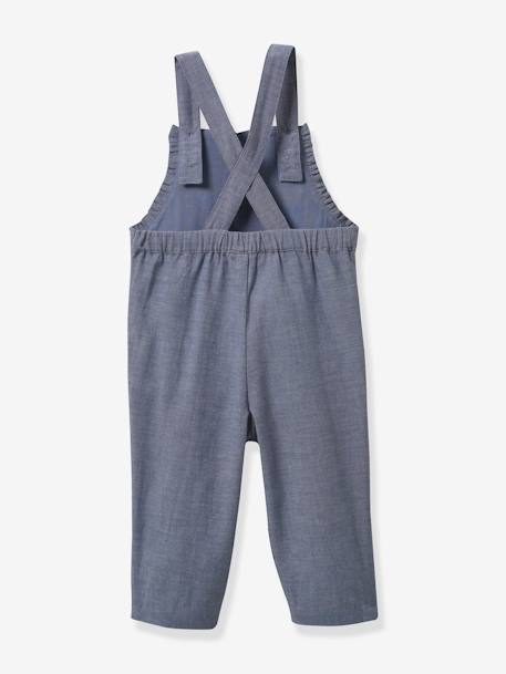 Baby Latzhose aus Chambray CYRILLUS blau 2