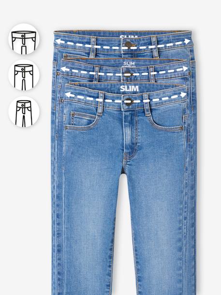 Jungen Slim-Fit-Jeans WATERLESS, Hüftweite COMFORT Oeko-Tex blue stone+dark blue+double stone+dunkelgrau 17