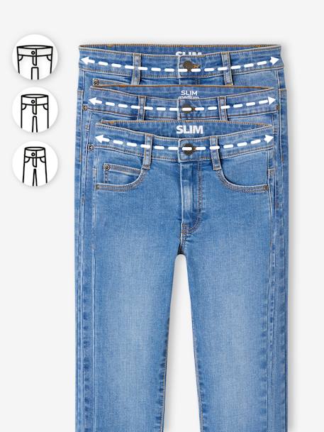 Jungen Slim-Fit-Jeans WATERLESS, Hüftweite SLIM - blue stone+dark blue+double stone+dunkelgrau - 20