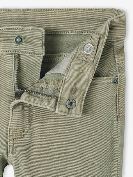 Jungen Slim-Fit-Hose, Hüftweite REGULAR - beige+dunkelblau+graugrün+hellblau+terrakotta farbe - 14