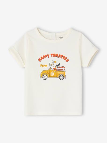 Baby T-Shirt Happy Tomato Farm Oeko-Tex wollweiß 1