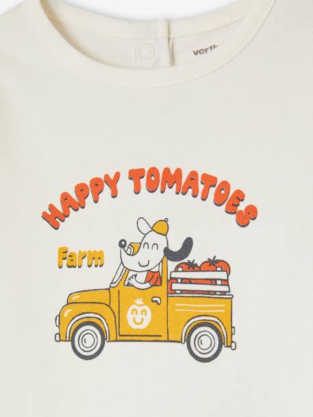 Baby T-Shirt Happy Tomato Farm Oeko-Tex wollweiß 2