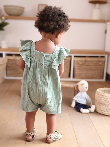 Mädchen Baby Sommer-Overall - salbeigrün - 9