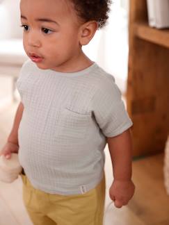 Babymode-Baby T-Shirt mit Materialmix