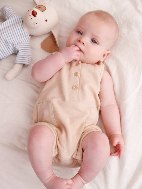 Baby Kurzoverall Oeko-Tex beige 2