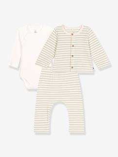 Babymode-Baby-Set: Wickelbody, Babyjacke & Hose PETIT BATEAU