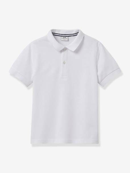 Jungen Poloshirt CYRILLUS, Bio-Baumwolle weiß 1