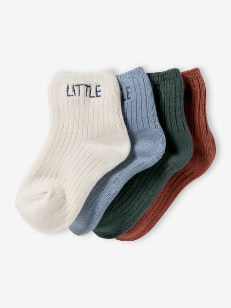 4er-Pack Baby Socken LITTLE BASIC Oeko-Tex altrosa+cappuccino 3