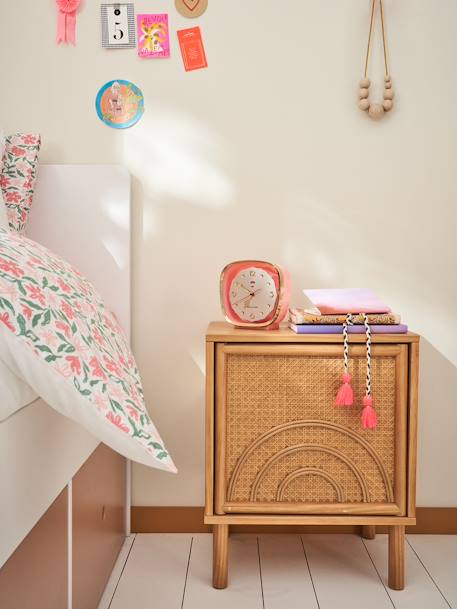 Kinderzimmer Nachttisch REGENBOGEN mit Rattangeflecht - natur - 4