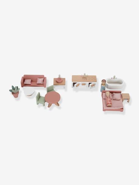 Kleines Kinder Puppenhaus aus Holz LITTLE DUTCH rosa 3