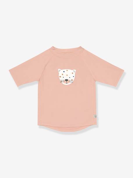 Baby UV-Badeshirt LÄSSIG mit kurzen Ärmeln - grün+pudrig rosa+weiß+wollweiß - 5