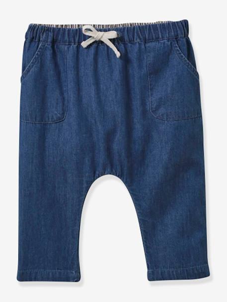 Leichte Baby Jeans mit tiefem Schritt CYRILLUS jeansblau 1