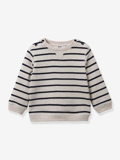 Baby Sweatshirt CYRILLUS, Bio-Baumwolle marine gestreift 1