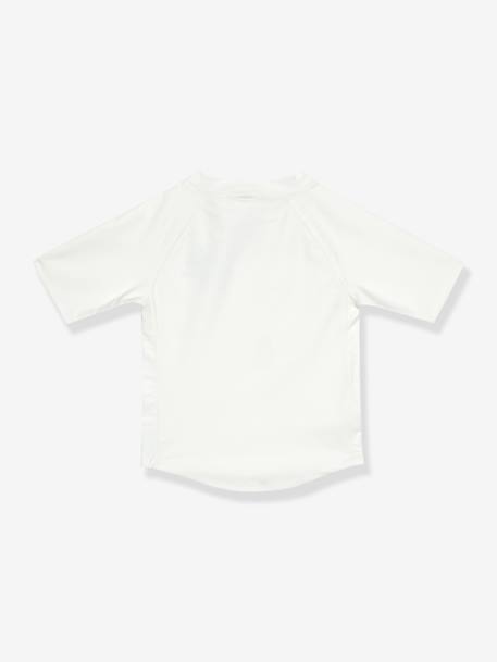 Baby UV-Badeshirt LÄSSIG mit kurzen Ärmeln - grün+pudrig rosa+weiß+wollweiß - 9