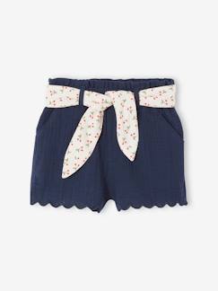 Baby Musselin-Shorts mit Blumengürtel  [numero-image]