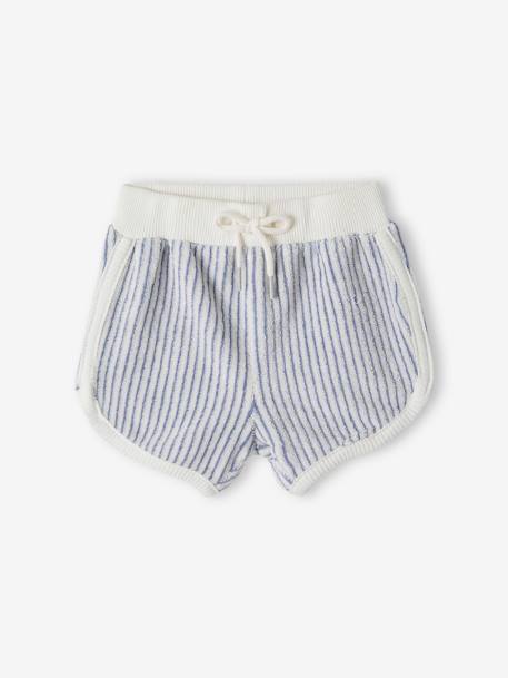 4er-Pack Baby Shorts aus Frottee Oeko-Tex - blau chambray - 2