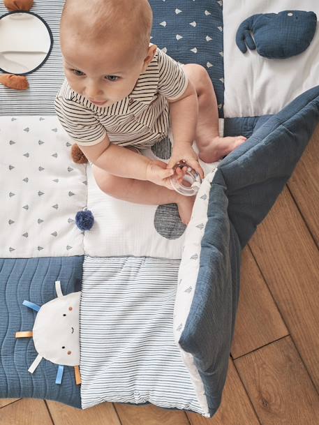 Baby Activity-Decke blau/navy sea+rot/mehrfarbig das süße leben+weiß/waldspaziergang 2