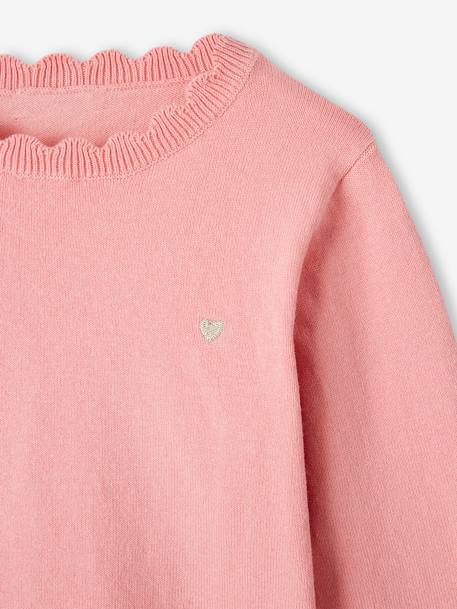 Personalisierbarer Mädchen Pullover BASIC Oeko-Tex - aprikose+bonbon rosa+graugrün+marine+pastellgelb+rosenholz+senfgelb - 8