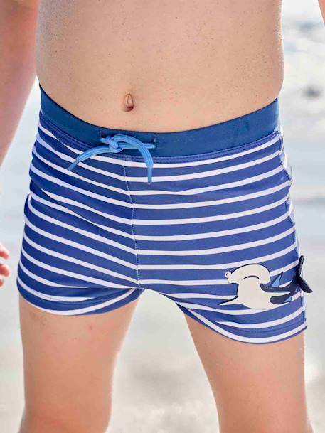 Jungen Badehose Oeko-Tex - blau gestreift - 5