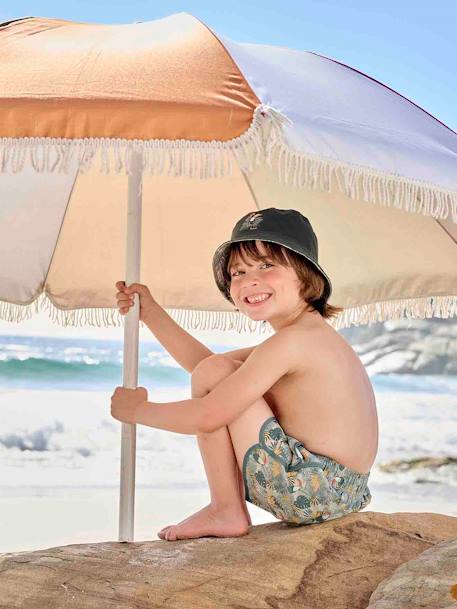 Bedruckte Jungen Badeshorts Oeko-Tex grün bedruckt 8