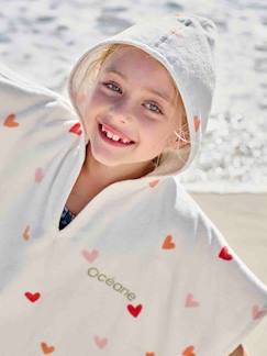 -Kinder Badeponcho HERZEN mit Recycling-Baumwolle, personalisierbar