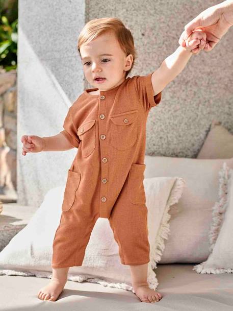 Jungen Baby Overall Oeko-Tex - rost - 1