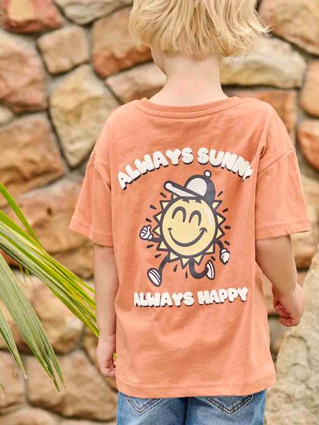 Jungen T-Shirt mit Sonne hinten Oeko-Tex - aprikose - 5