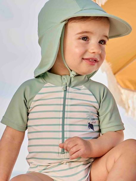 Jungen Baby UV-Strandoverall salbeigrün 7