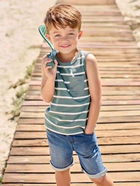 Jungen Trägershirt mit Recycling-Baumwolle aqua 5