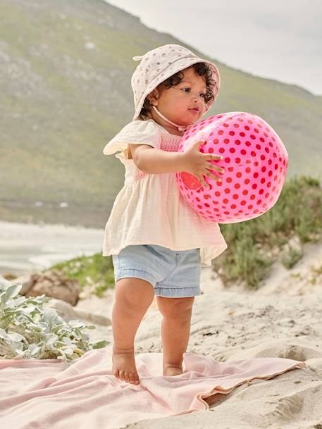 Baby Paperbag-Shorts mit Stoffgürtel bleached 10