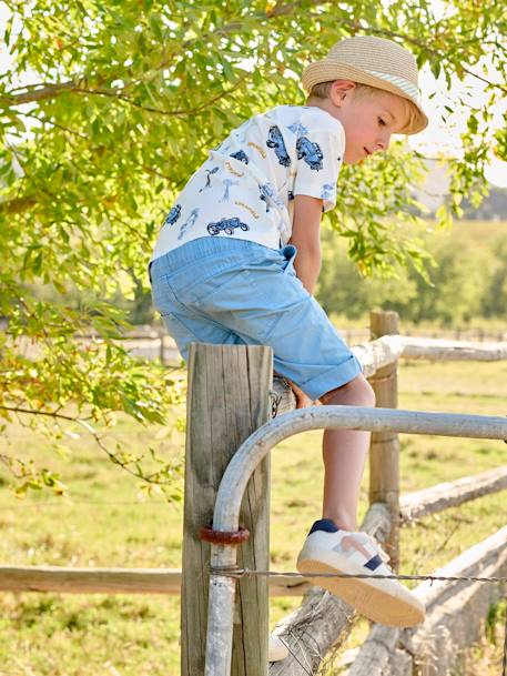 Jungen Shorts - aqua+azurblau+beige golden+blau+orange - 10