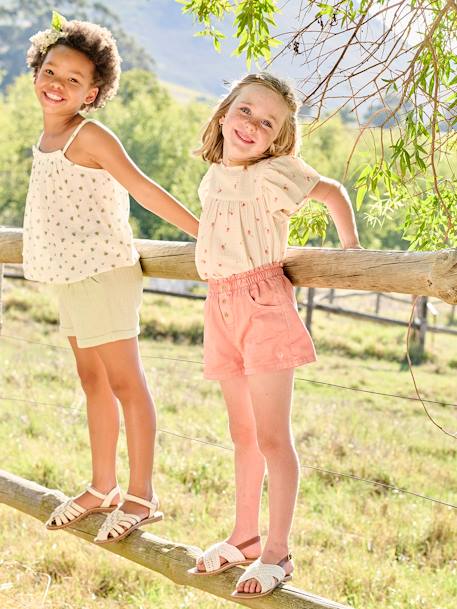 Mädchen Shorts mit Schlupfbund - blush+marine+pastellgelb - 1