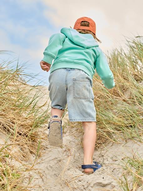 Jungen Jeans-Shorts mit Schlupfbund Oeko-Tex, Bundweite verstellbar blue stone+double stone 13