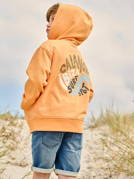 Jungen Kapuzensweatjacke Oeko-Tex - orange - 8