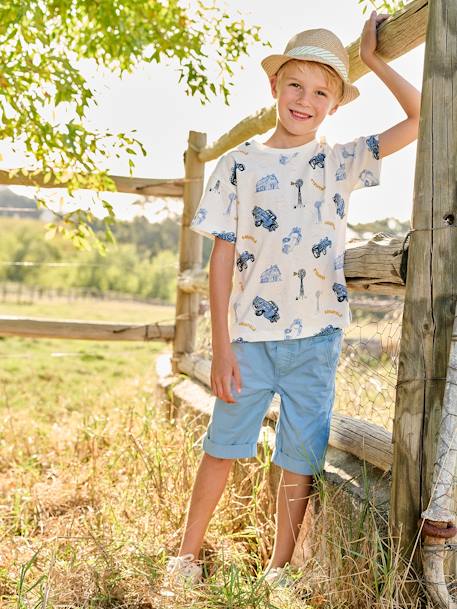 Jungen T-Shirt, Bauernhof-Motive Oeko-Tex - weiß bedruckt - 5