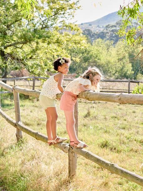 Mädchen Shorts mit Schlupfbund - blush+marine+pastellgelb - 6