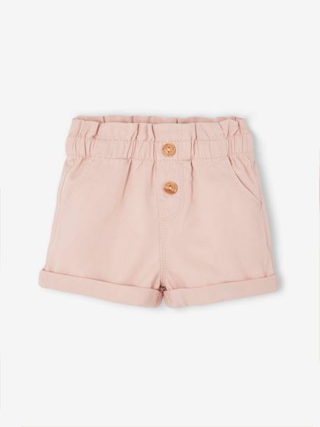 Mädchen Baby Shorts, Dehnbund Oeko-Tex aquamarin+hellrosa+ziegel 11