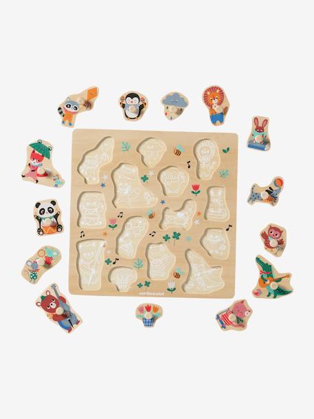 Baby Steckpuzzle HAPPY ANIMALS aus Holz FSC® natur 5