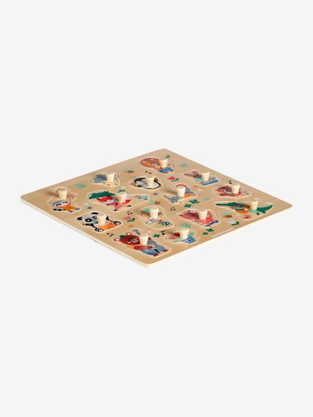 Baby Steckpuzzle HAPPY ANIMALS aus Holz FSC® natur 3