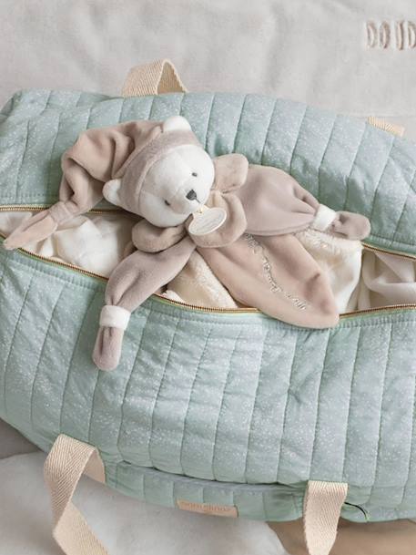 Schmusetuch mit Bärenkopf Collector 24 cm DOUDOU ET COMPAGNIE - blau+taupe - 8