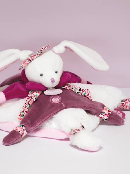 Schmusetuch mit Hasenkopf 27 cm DOUDOU ET COMPAGNIE rosa 3