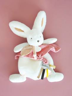 Spielzeug-Baby-Kuscheltiere & Stofftiere-Hasen-Schmusetuch Happy 25 cm DOUDOU ET COMPAGNIE