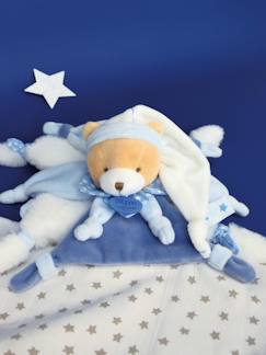 Spielzeug-Baby-Kuscheltiere & Stofftiere-Schmusetuch mit Bärenkopf Petit Chou 27 cm DOUDOU ET COMPAGNIE