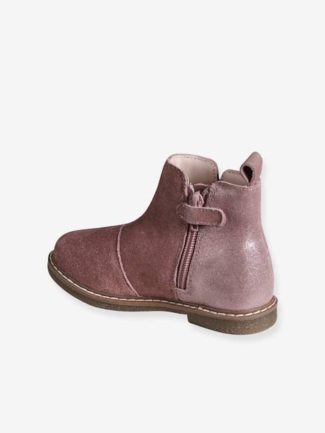 Mädchen Boots mit Anziehtrick camel+rosa 9