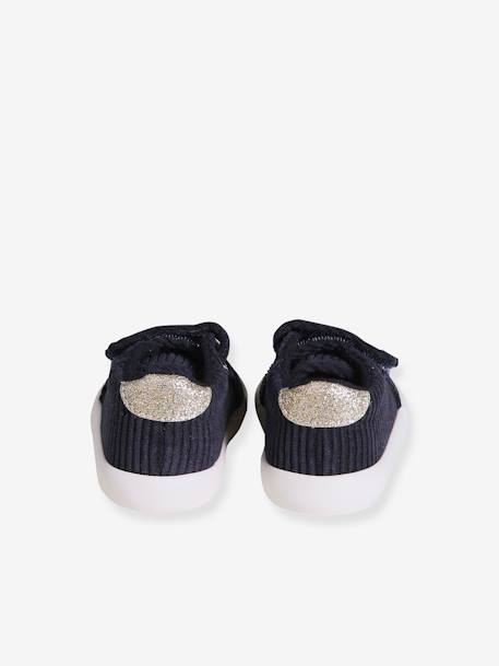 Baby Klett-Sneakers aus Cord - altrosa+himbeer+marine - 20