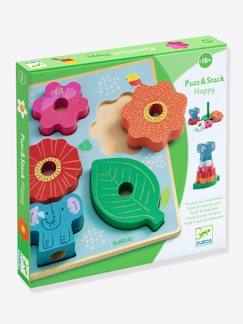 Spielzeug-Baby Steck- & Stapelpuzzle Puzz & Stack Happy DJECO